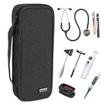 Teamoy Stethoscope Case, Stethoscope Carrying Bag Compatible with 3M Littmann, MDF, ADC, Omron Stethoscope and Other Accessories, Black