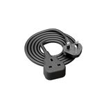 1 Meter Short Extension Lead Single Plug Socket Power Cable 13 Amp Extension Cord Electrical Socket Black