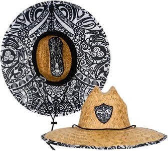 S A Company Summer Straw Hats for UV Sun Protection | Unisex Adult (Polynesian Tribal)