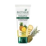 Biotique Pineapple Oil Control Foaming Face Wash | Hydrates dry skin | Eliminates Excess Oil | Evens Skin Tone | 100% Botanical Extracts | Suitable for All Skin Types | 150ml