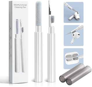 AirPod Cleaning Kit,3-in-1 Earphone Cleaner Tool Professional Multifunctional Headphone Phone Clean Pen Brush Compatible with Earbuds, AirPods, Camera Lens, Charging Cases, Keyboards, Cell Phones, etc