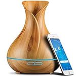 Smart WiFi Wireless Essential Oil Aromatherapy Diffuser - Works with Alexa & Google Home – Phone App & Voice Control - 400ml Ultrasonic Diffuser & Humidifier - Create Schedules - LED & Timer Settings