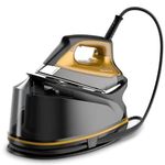 Rowenta Compact Steam Pro DG7644 Steam Iron Station (2200 Watt, Extra Steam Shock: 325 g/Min, Tank Capacity: 1100 ml) Black / Yellow