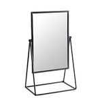 Harbour Housewares Dressing Table Vanity Mirror - Free Standing Tabletop Makeup Cosmetic Mirror - 22cm - Black