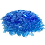 YH 1000 Pieces 3/4 inch Transparent Bingo Chips-Blue