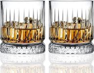 PrimeWorld Elegant Design Whisky Glass-350ml Set of 12 Pieces Crystal Clear Glass for Whisky, Vodka,Scotch, Cocktail, Rum, Cognac, Bourbon or Any Liqueur | Perfect for Home, Bars and Restaurants