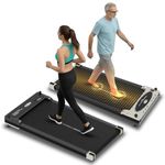 PowerMax Fitness FLIPPAD 2.5HP DC Motorized Under Desk 3-in-1 Treadmill for Home Use with Acupressure Massage Pad l & Bluetooth for Music, Speaker, LED Display, Max User 120KG
