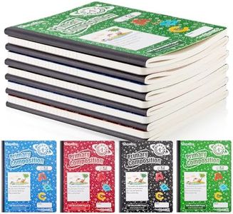 Principal Lines Confezione da 12 quaderni per composizione primaria, mezza pagina a righe, grado K-2, per bambini, materiale scolastico per la casa per studenti, 24,8 x 19,1 cm, 200 pagine