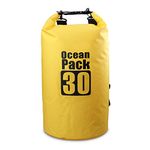 Bear Outdoor Dry Sack/Waterproof Bag for Boating, Kayaking, Hiking, Snowboarding, Camping, Rafting, Fishing and Backpacking 30L Yellow