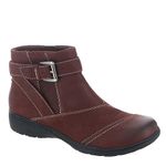 Clarks Collection Women's Carleigh Dalia Ankle Boot, Burgundy Nubuck, 9 Wide US