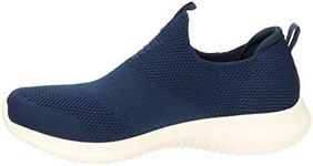 Skechers Women's Ultra Flex-First Take Sneaker, Navy, 7 US