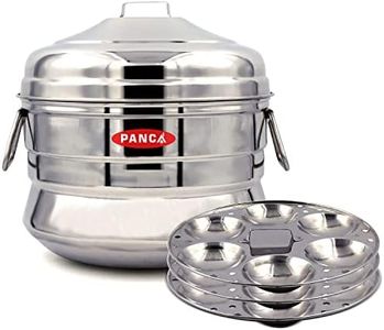 PANCA Idli Maker 3 Plate Premium Idli Cooker, 18 Idli Cavitiies, Idli Panai Steamer Premium (18 IDLI BIG)
