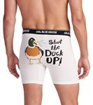 Little Blue House Men's Funny Boxer Briefs, Shut The Duck Up, X-Large