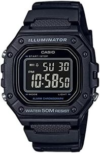 Casio Illuminator Daily Alarm Chronograph Digital Stopwatch W218H-1BV