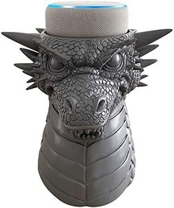 Dekodots Smart Speaker Table Stand (Dragon) - Decorative Holder for Amazon Echo Dot or Google Home Mini - Portable Design, No Sound or Microphone Interference - Durable Poly-Resin
