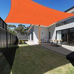 Ankuka Sun Shade Sail 3m x 4m Orange Rectangular Waterproof Garden Sun Sail Outdoor Patio Party Sunscreen Awning Canopy 98% UV Block With Rope