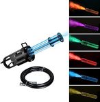 CO2 Cannon Smoke Machine, LED CO2 Blaster with RGB Lights, Handheld CO2 Fog Machine Stage Effect Equipment with Hose for Stage Events Nightclub Wedding Party DJ Concert 1Pack