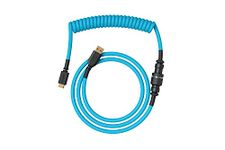 Glorious Coiled Keyboard Cables – USB-C Artisan Braided Cables for Mechanical Gaming Keyboards (Electric Blue)