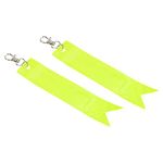 PATIKIL Safety Reflector, 2 Pack Tag Pendant PVC Reflective Gear Lobster Clasp for Backpack Bag Jacket, Fluorescent Yellow