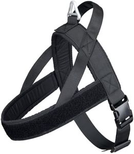 Excellent Elite Spanker Tactical Dog Harness Vest Adjustable Nylon Pet Dog Harness for Small Medium and Large Dogs(Black-XS)