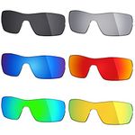 Mryok 6 Pair Polarized Replacement Lenses for Oakley Offshoot Sunglass - Stealth Black/Fire Red/Ice Blue/Silver Titanium/Emerald Green/24K Gold