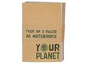 MantraRaj Kraft Rules A6 Notebook Set Of 3 Planet Eco Friendly Quality Ruled Paper Journal Notebooks for Students Travelers Making Plans, Writing Memos Office School Supplies