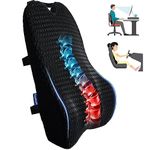 Teemour Lumbar Support Pillow for Office Chair Car Lumbar Pillow Memory Foam Car Back Support for Driving Back Pillow Design for Gaming Chair, Couch, Recliner 1 Pack