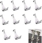 Snokay 20PCS S-Shaped Picture Rail Hooks - Metal Dado Rail Hangers for Wall Pictures, Art Gallery Displays, Billboards, and More - Silver, Nickel Plated