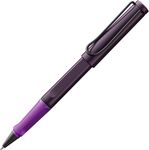 LAMY safari violet blackberry - Rollerball Pen with ergonomic grip & line width M - for pleasant long writing - made of robust ASA plastic - including rollerball refill LAMY M 63 in black