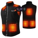 ARRIS Heated Vest for Men Women Size Adjustable 7.4V 7500MAH Battery Electric Warm Fleece Gilet for Outdoor Hiking Camping Hunting