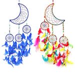 PH Handicrafts Moon Dream Catcher for Home Decor, Office, Garden, Balcony, Bedroom, Window, Indoor and Outdoor Decoration Excellent for Home & Office Decor Blue Multi