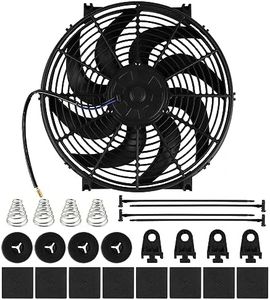 DOCAS 14 pulgadas 12V 90W Ventilador de refrigeración para automóvil,ventilador eléctrico universal con kit de montaje