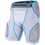 CHAMPRO Men's Bull Rush 5-Pad Integrated Football Girdle, Padded Compression Shorts