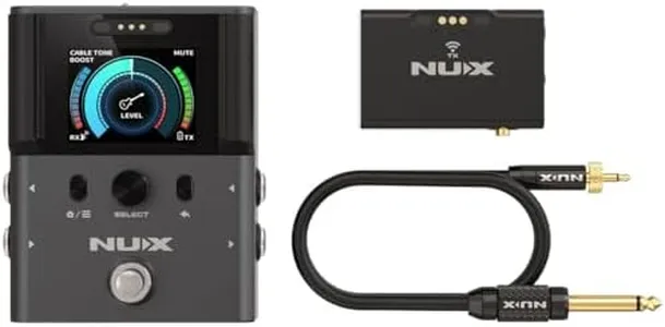 NUX B-8 Wireless System for Guitar, Bass, Various Instruments with Electronic Pickups. Built in Booster/Tuner. Wireless Solution for Gigging, Home Playing