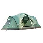 Outsunny 5-6 Man Dome Camping Tent Hiking Shelter UV Protection 3000mm Water Resistant Tunnel Tent - Dark Green