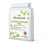 Garcinia Cambogia Plus with Added Chromium 1500 mg Daily Dosage- 90 Capsules -Super Strength All Natural Whole Fruit - Vegan Suitable- UK Manufactured by Pharmanostix