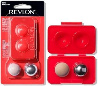 Revlon Oil Absorbing & Cooling Facial Roller Refill Pack with Volcanic & Stainless Steel Stones in Storage Case, Eco-Friendly, Easy to Clean, 1 count