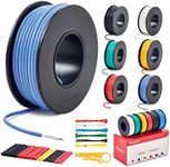 24 AWG Stranded Wire Kit – Silicone Coated Copper Wires 24 Gauge Pre-Tinned 30ft/9m Each Spool, 6 Colors (Black, Red, Yellow, Green, Blue, White), Electrical Jumper Wire Hook Up Wire Kit from Plusivo