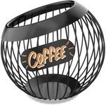 KUSOVILI Coffee Pod Holder, Large Capacity K Cup and Espresso Coffee Pod Organizer for Counter Coffee Bar, Metal Coffee Capsule Storage Basket