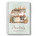 Personalised Recipe Notebook Country Kitchen, Recipe Log, Foodie Present, A5, A4, Blank Recipe Book to Write Your Own Recipes, Recipe Book, Cooking, Bakers Gift