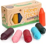 Honeysticks 100% Pure Beeswax Crayons (12 Pack) - Non Toxic Crayons, Safe for Babies and Toddlers, For 1 Year Plus, Handmade in New Zealand with Natural Beeswax and Food-Grade Colours, Eco-Friendly