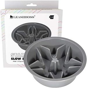 Leashboss Slow Feeder Dog Bowls - Cup Maze Puzzle Food Bowl with Feeder Holes, Fits into Elevated Pet Feeders - Slow Eating for Large, Medium & Small Sized Breeds