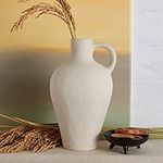 Ceramic White Vase BlossoME 10" Hei