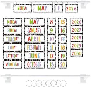 Epartswide Magnetic Flip Calendar for Classroom Whiteboard Adjustable Rod