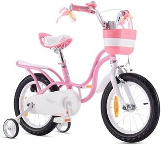 RoyalBaby Princess Girls Kids Bike Little Swan 14 16 Inch Children Bicycle with Basket for Age 3-12 Years