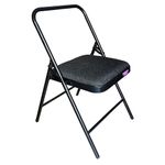 Streetup India® Yoga Chair with Cushion Seat for Iyengar Yoga/Fitness |Heavy Duty|(Black)