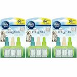 3 x Ambi Pur 3volution Air Freshener Electrical Plug in Refill Pet Odour 20ml