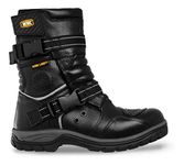 Mid height Biker Motorcycle Boot Men Leather Workland 2.0 Black, Black, 28.0 cm