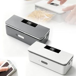 2026 New Mini Bag Sealer, 3 in 1 Rechargeable Magnetic Snack Sealer Household Mini, 3 in 1 Magnetic Food Sealer, Heat Sealer with Cutter USB Rechargeable for Kitchen (Gray+White)