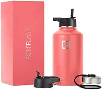 IRON °FLASK Sports Water Bottle - 64 Oz 3 Lids (Straw Lid), Leak Proof - Stainless Steel Gym & Bottles for Men, Women & Kids - Double Walled, Insulated Thermos - Mothers Day Gifts For Mom